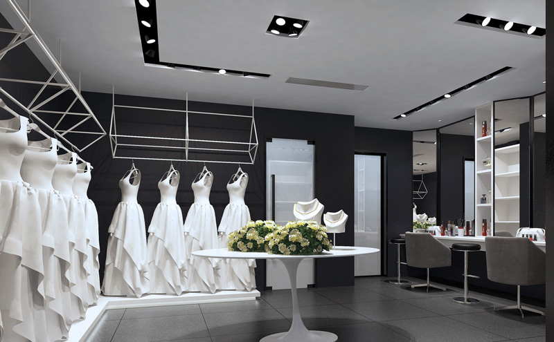 天鵝婚紗體驗(yàn)店裝修設(shè)計