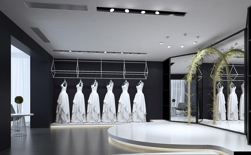 天鵝婚紗體驗(yàn)店裝修設(shè)計